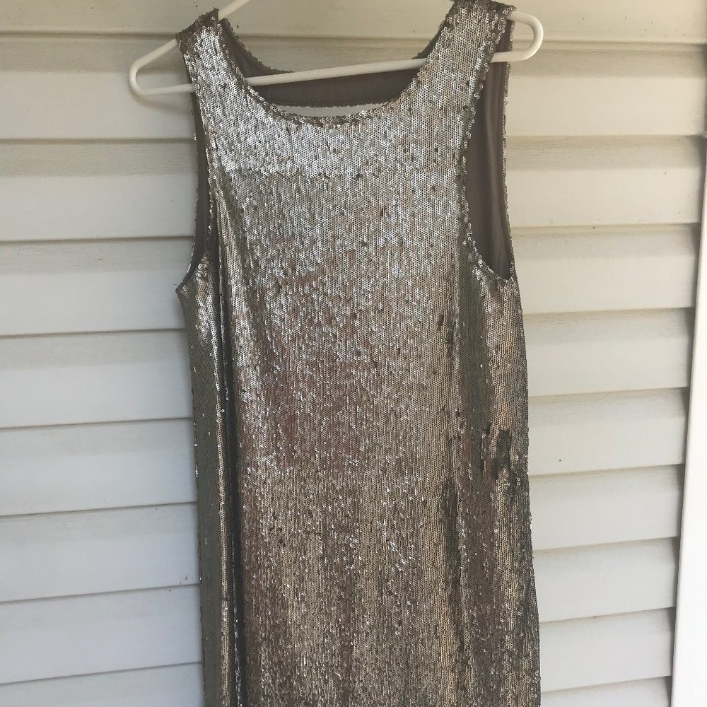 Cupcakes and Cashmere Gunmetal Sequin dress